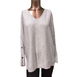 99 Jane Street Speckled V Neck Long Sleeve Sweater‎ Women Size M